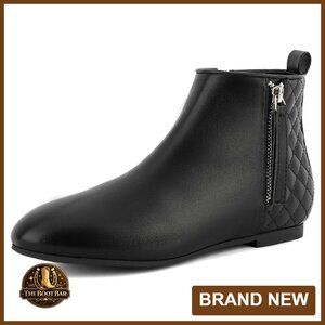 Women's Ankle Boots Flat Heel Zipper Chelsea Booties Fashion Boots